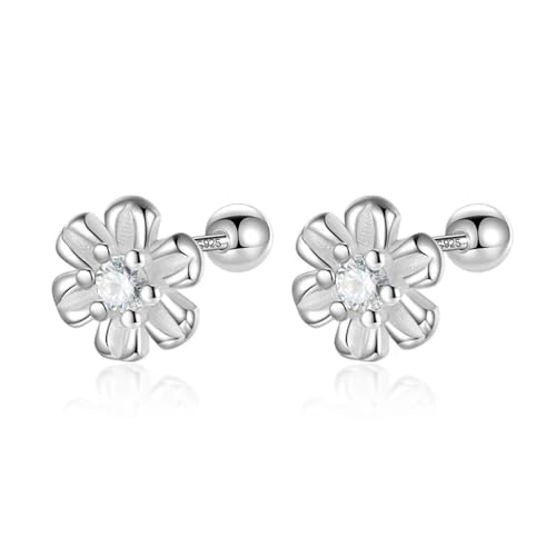 Ohrringe Ohrstecker Damen Schmuck Earrings Blumenhochzeit Ohrstecker Für Tochter Mädchen Weiss von bicup