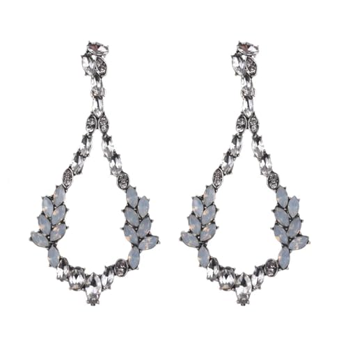 Ohrringe Ohrstecker Damen Schmuck Earrings Hohle Blume Tropfenohrring Für Frauen Ohr Weiß von bicup