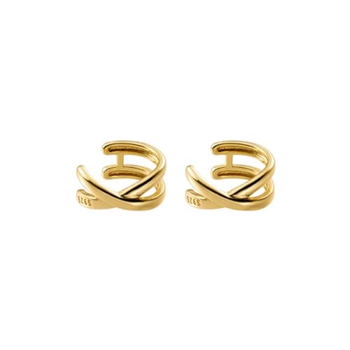 Ohrringe Ohrstecker Damen Schmuck Earrings Kreuz Clip Auf Ohrringe Ohr Cuff Für Frauen Ohrring Gold von bicup