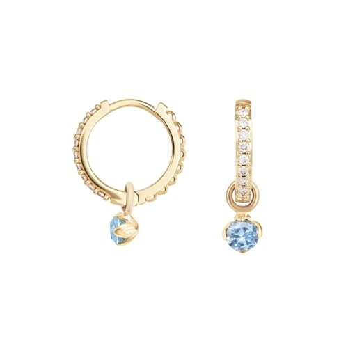 Ohrringe Ohrstecker Damen Schmuck Earrings Ohrringe Für Damen Party Hochzeit Creolen Gold-Hellblau von bicup