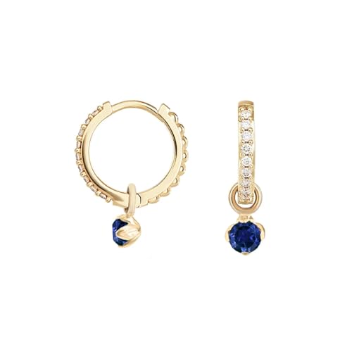 Ohrringe Ohrstecker Damen Schmuck Earrings Ohrringe Für Frauen Party Hochzeit Creolen Gold-Tiefblau von bicup