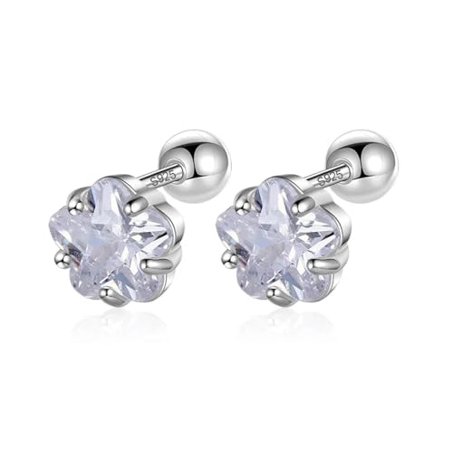 Ohrringe Ohrstecker Damen Schmuck Earrings Ohrstecker Hochzeit Für Tochter Mädchen Weiss von bicup