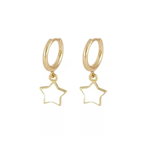 Ohrringe Ohrstecker Damen Schmuck Earringscreolen Für Frauen Dripping Moon Star Ohrring W0415-Weiß von bicup