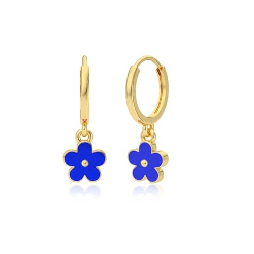 Ohrringe Ohrstecker Damen Schmuck Earringshochzeitsblumen Kleiner Tropfenohrring Für Frauen Party W0473-Blau von bicup