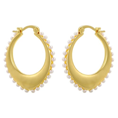 Ohrringe Ohrstecker Damen Schmuck Earringsohrringe Für Frauen Runder Kreis Kleiner Creolen Hohle Ohrringe Gold von bicup