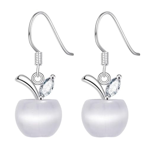 Ohrringe Ohrstecker Damen Schmuck Earringsopal Apfel Tropfen Ohrringe Hochzeitsfeier Frauen Weiß von bicup