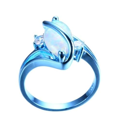 bicup Ring Ringe Damen Bijouterie Herren Frauen Ringe Blau Einfache Hochzeit Verlobungsringe Jubiläum Für Mädchen Ringe 7 Blau von bicup