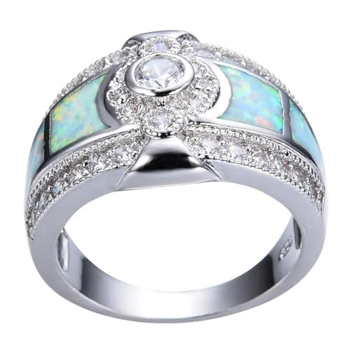 bicup Ring Ringe Damen Bijouterie Herren Frauen Ringe Klassische Hochzeit Verlobungsringe Für Frauen Jubiläum Accessoires 13 Weiß von bicup