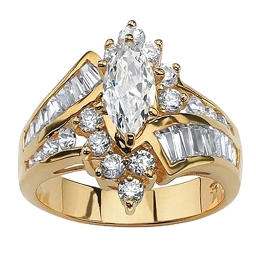 bicup Ring Ringe Damen Bijouterie Herren Frauen Ringe Krone Hochzeit Verlobungsringe Für Frauen Finger Party 8 Gold von bicup