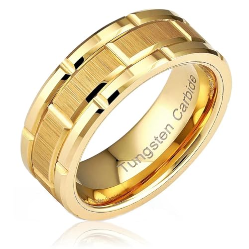 bicup Ring Ringe Damen Bijouterie Herren Herrenringe Eheringe Jubiläums-Klassiker Für Männer Party 6 Gold von bicup