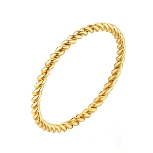 bicup Ring Ringe Damen Bijouterie Herren Klassischer Einfacher 3-Farbiger Ring Männer Frauen Hochzeit Verlobung Männer Ring Punk 5 Gold von bicup