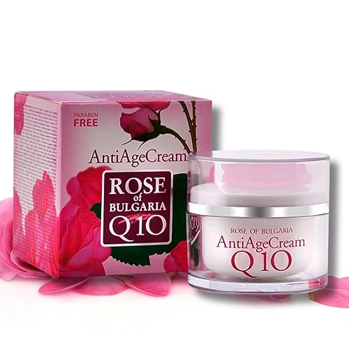 Biofresh cosmetics Rose of Bulgaria Anti-Aging Q10 gesichtscreme für Damen mit rosenwasser , jojobaöl , Vitamin E , Shea Butter , tagescreme und nachtcreme , gesichtspflege , skincare 50ml von biofresh cosmetics