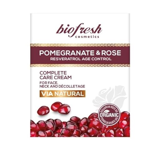 Biofresh cosmetics Via Natural gesichtscreme und nacken creme, tagescreme & nachtcreme gesicht für damen - resveratrol, Rosenwasser, granatapfel, kreatin, feuchtigkeitscreme gesicht 200ml von biofresh cosmetics