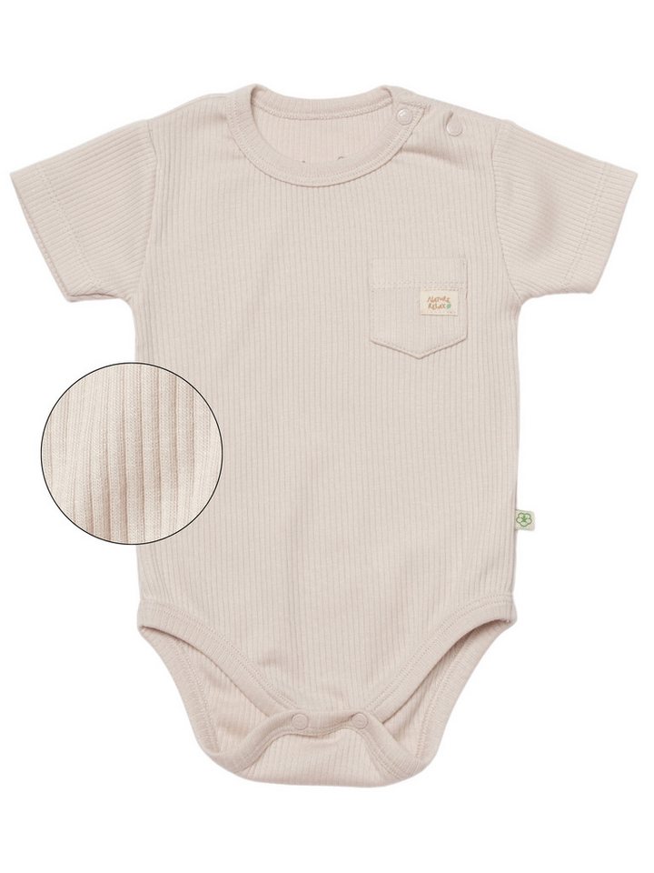 biorganic Kurzarmbody Baby Nature Relax Modal für Jungen und Mädchen Unisex Kurarm (1-tlg) gerippte Textilstruktur (Ripp), Modal und Bio-Baumwolle, Größe 56 - 86 von biorganic