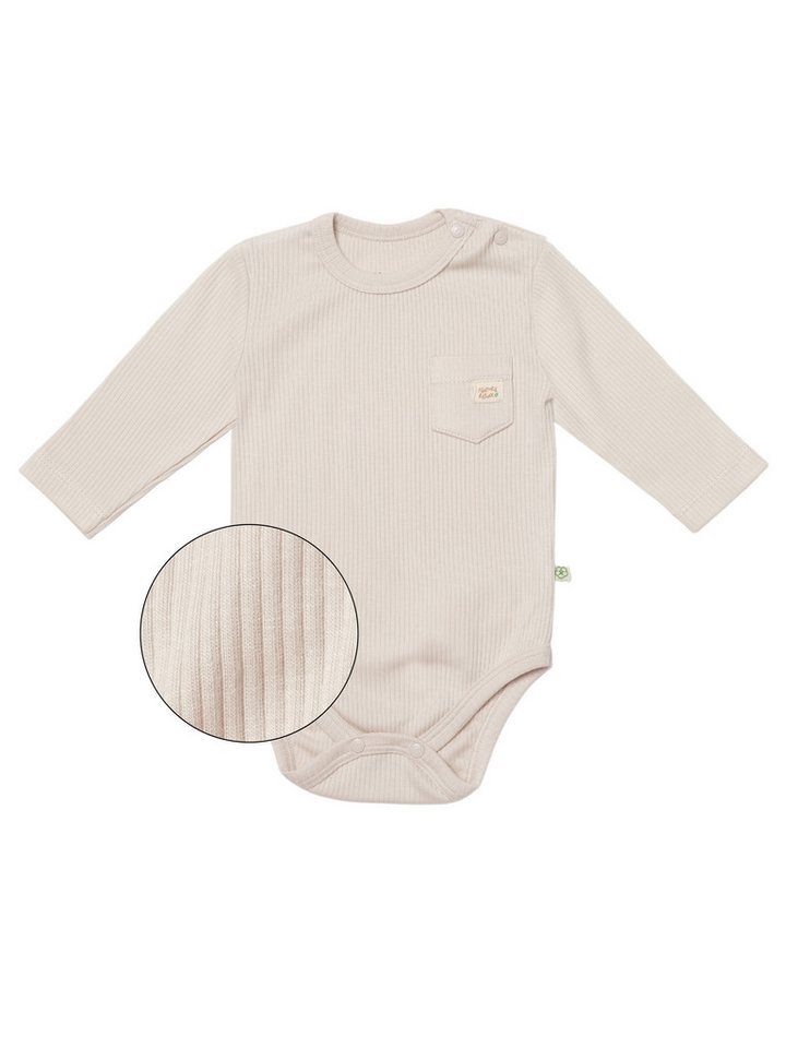 biorganic Langarmbody Baby Nature Relax Modal für Jungen und Mädchen Unisex Langarm (1-tlg) gerippte Textilstruktur (Ripp), Modal und Bio-Baumwolle, Größe 56 - 86 von biorganic