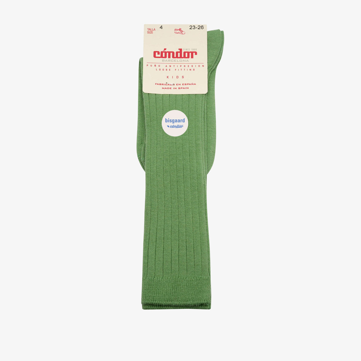 bisgaard x Cóndor cotton rib knee high socks pear - 7-8Y von bis-kids