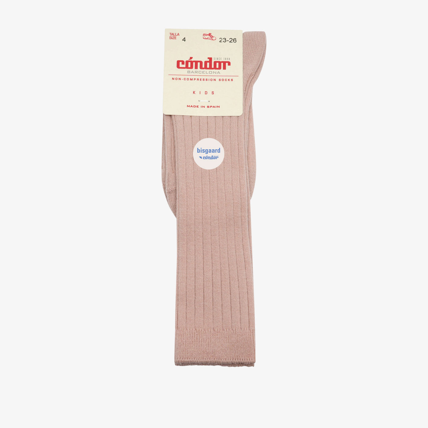 bisgaard x Cóndor cotton rib knee high socks rosa - 3-4Y von bis-kids