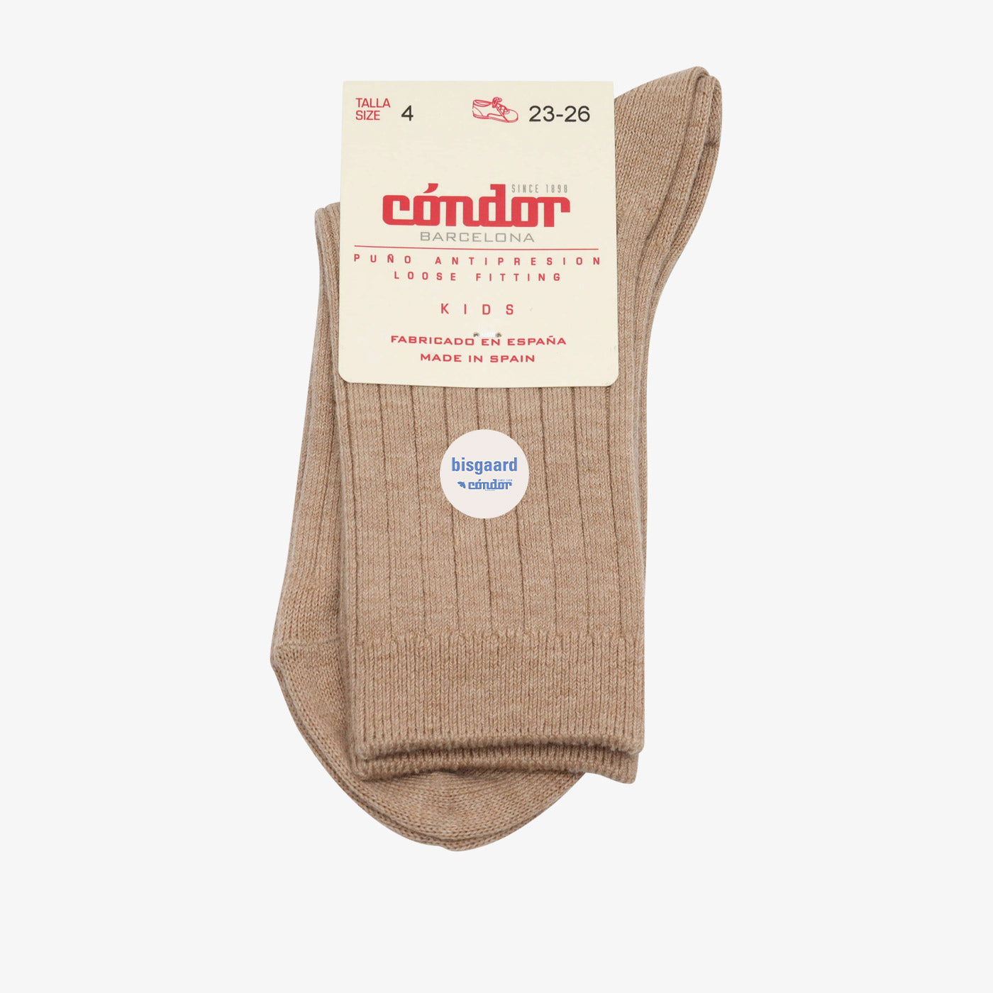 bisgaard x Cóndor cotton rib short socks turron - 1-2Y von bis-kids