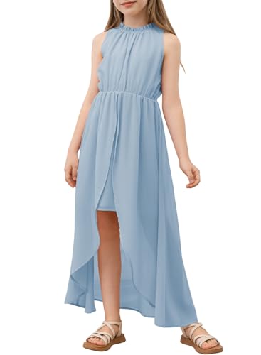 blibean Tween Mädchen 2024 Kleider, Rollkragen, elegant, halbformelles Kleid, 6–15 Jahre, Hellblau, 12-13 Jahre blibean Tween Mädchen 2024 Kleider, Rollkragen, elegant, halbformelles Kleid, 6–15 Jahre, Hellblau, 12-13 Jahre von blibean