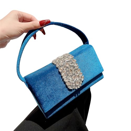 blispring Elegante Abendtasche mit Rautenmuster, stilvolle Ballnacht, Geldbörse, Hochzeit, Abendtasche, perfekt für Partys und Hochzeiten, blau von blispring