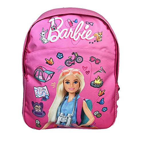 Blueprint Collections Barbie Rucksack | Barbie Schulranzen | Schulranzen | Kinderrucksäcke | Kinder Rucksack Mädchen | Barbie Tasche | Barbie Zubehör | Barbie Puppen | Rosa Rucksack, mehrfarbig, L von Blueprint Collections