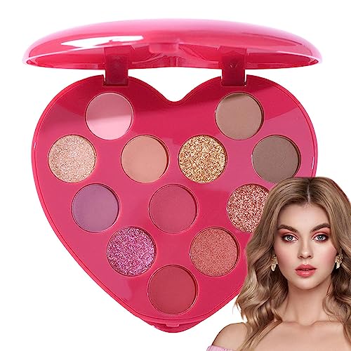 Matte Glitzer-Lidschatten-Palette - Glitzermatte Make-up-Palette | Make-up-Lidschatten in natürlichen Farben, leuchtende Augen-Make-up-Palette für Frauen und Mädchen, Geburtstagsgeschenke Boiler von boiler