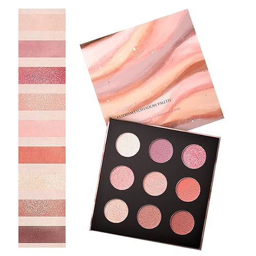 Matte Glitzer-Make-up-Palette | Glitzermatte Make-up-Palette,Langlebiger Make-up-Lidschatten in 9 Farben für Frauen, Mädchen, Geburtstagsgeschenke Boiler von boiler