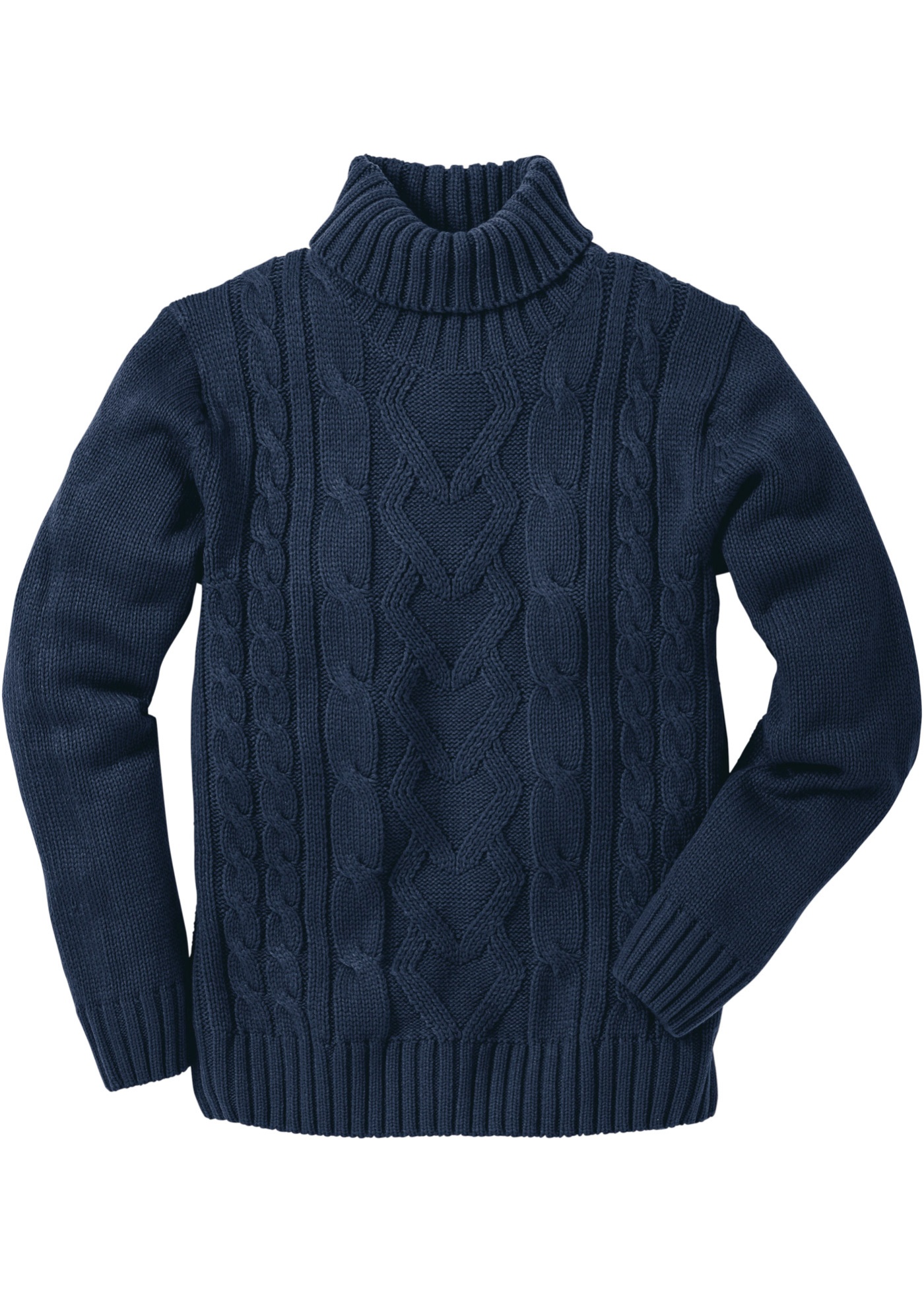 Rollkragenpullover mit Zopfmuster von bonprix