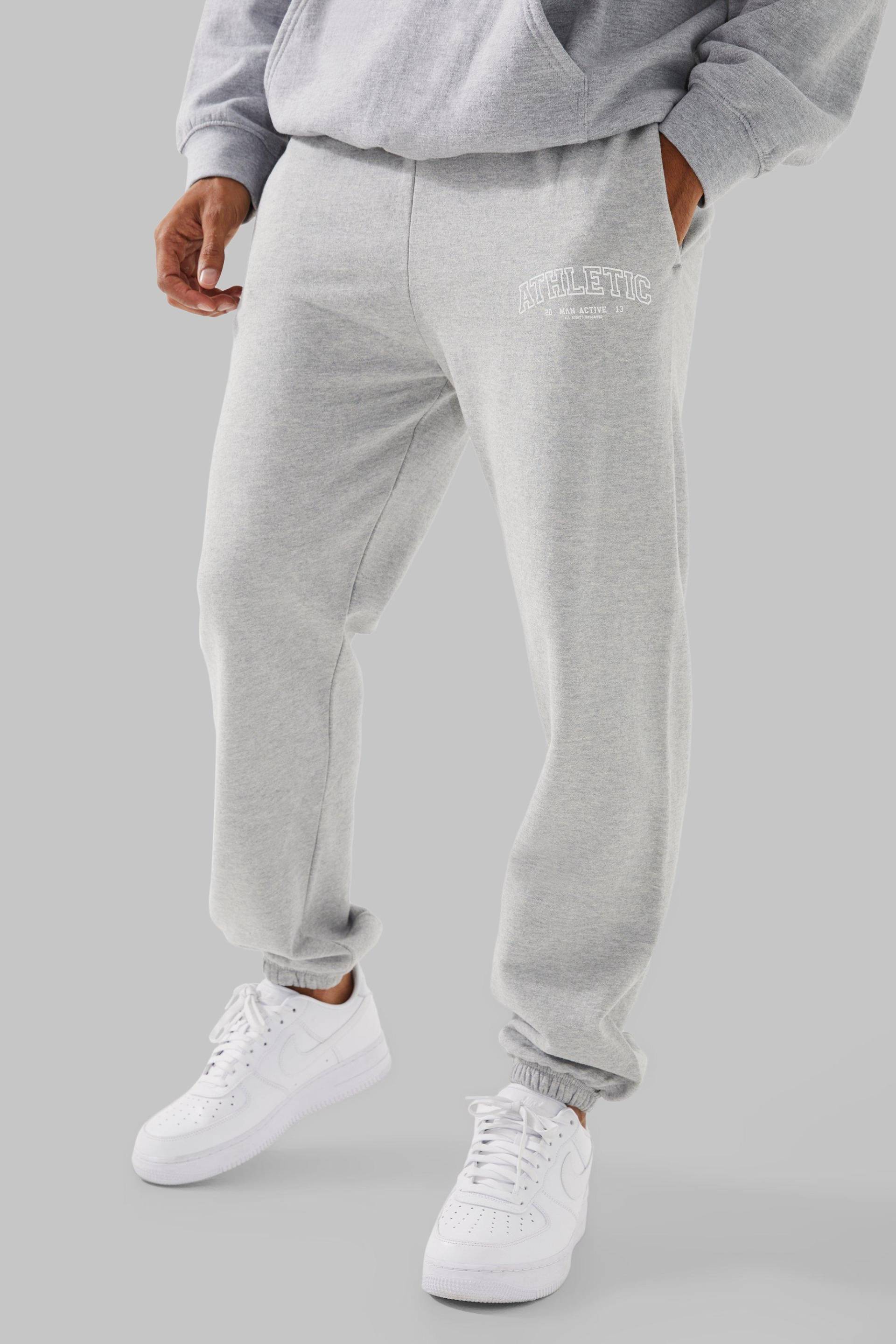 Oversize Man Active Athletic Jogginghose - Grey Marl - Xl, Grey Marl von boohoo