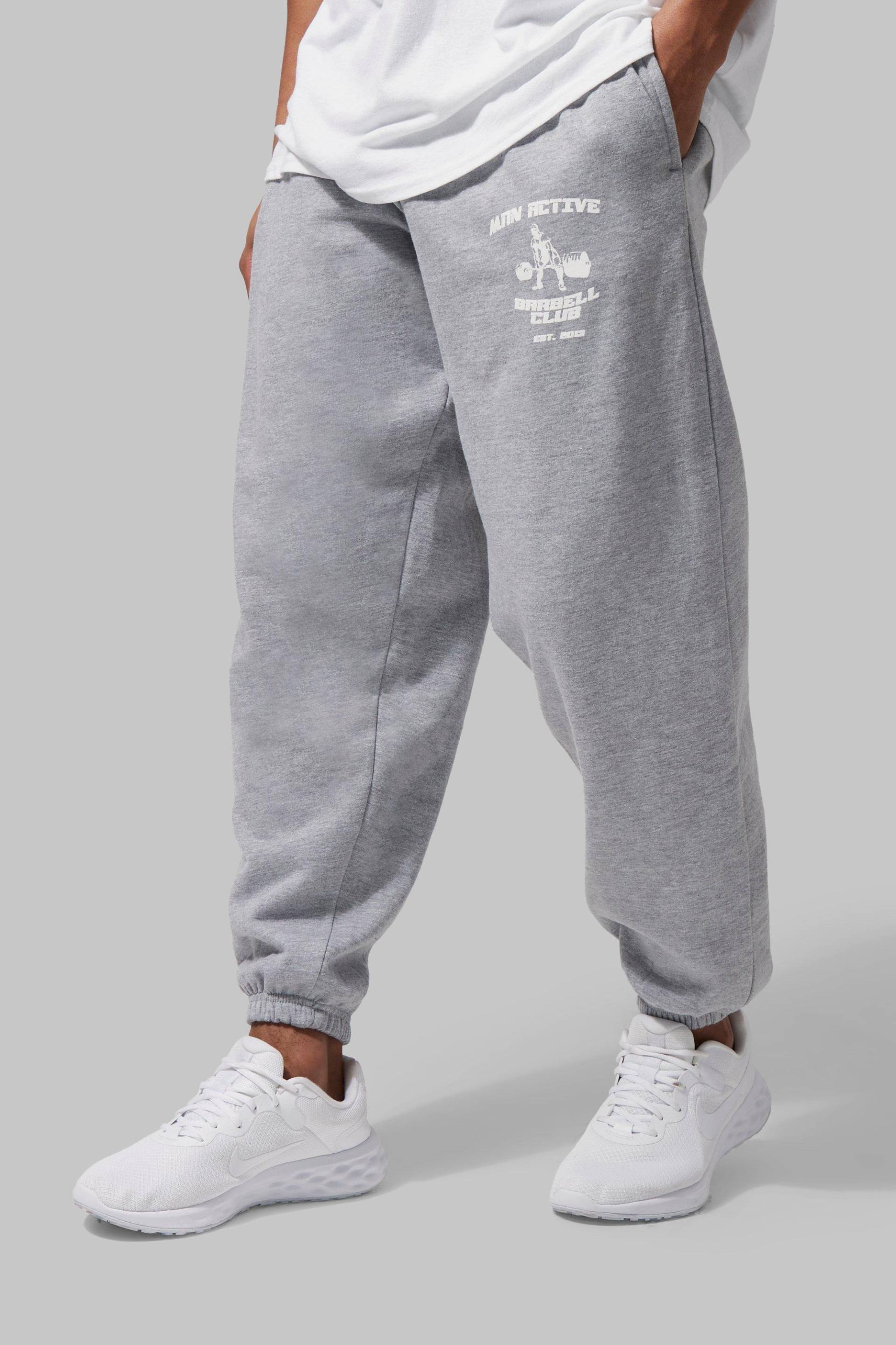 Oversize Man Active Jogginghose - Grey Marl - Xs, Grey Marl von boohoo