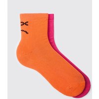 Mens 2 Pack Chain Graphic Socks - Mehrfarbig - ONE SIZE, Mehrfarbig von boohooman