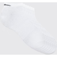 Mens 7er-Pack Man Signature Sneaker-Socken - Weiß - ONE SIZE, Weiß von boohooman