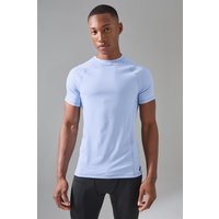 Mens Active Muscle Fit Raglan T-shirt - Blau - L, Blau von boohooman