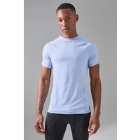 Mens Active Muscle Fit Raglan T-shirt - Blau - S, Blau von boohooman