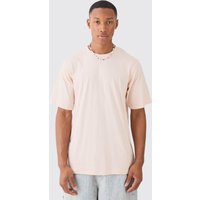 Mens Basic Crew Neck T-shirt - Rosa - XL, Rosa von boohooman