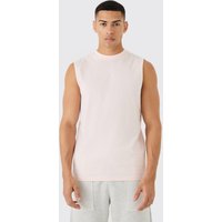 Mens Basic Man Triangle vest - Rosa - S, Rosa von boohooman