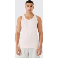 Mens Basic Man Triangle vest - Rosa - XS, Rosa von boohooman