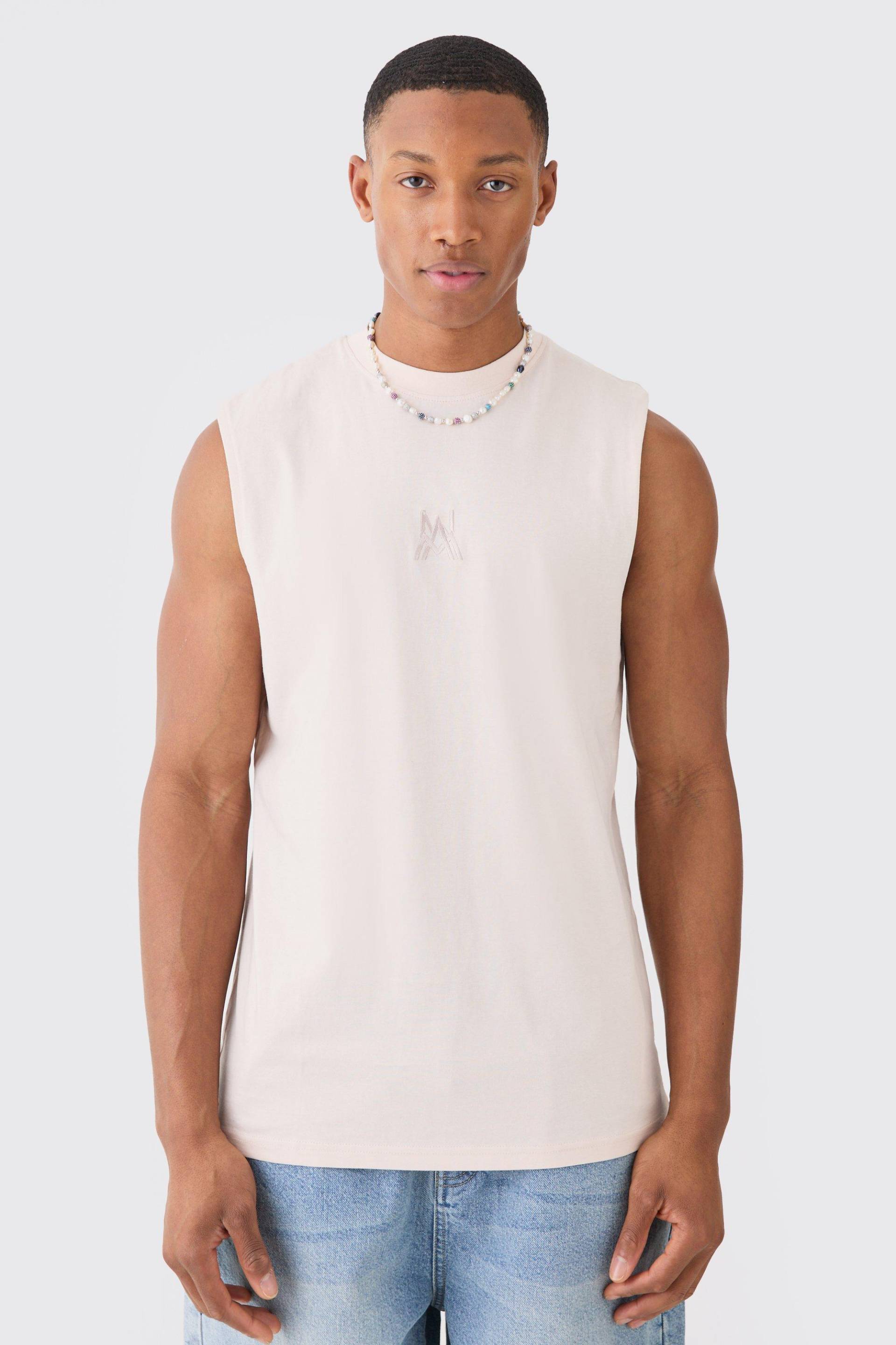 Mens Basic Man vest - Rosa - M, Rosa von boohooman