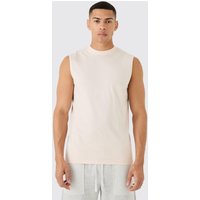 Mens Basic vest - Rosa - M, Rosa von boohooman