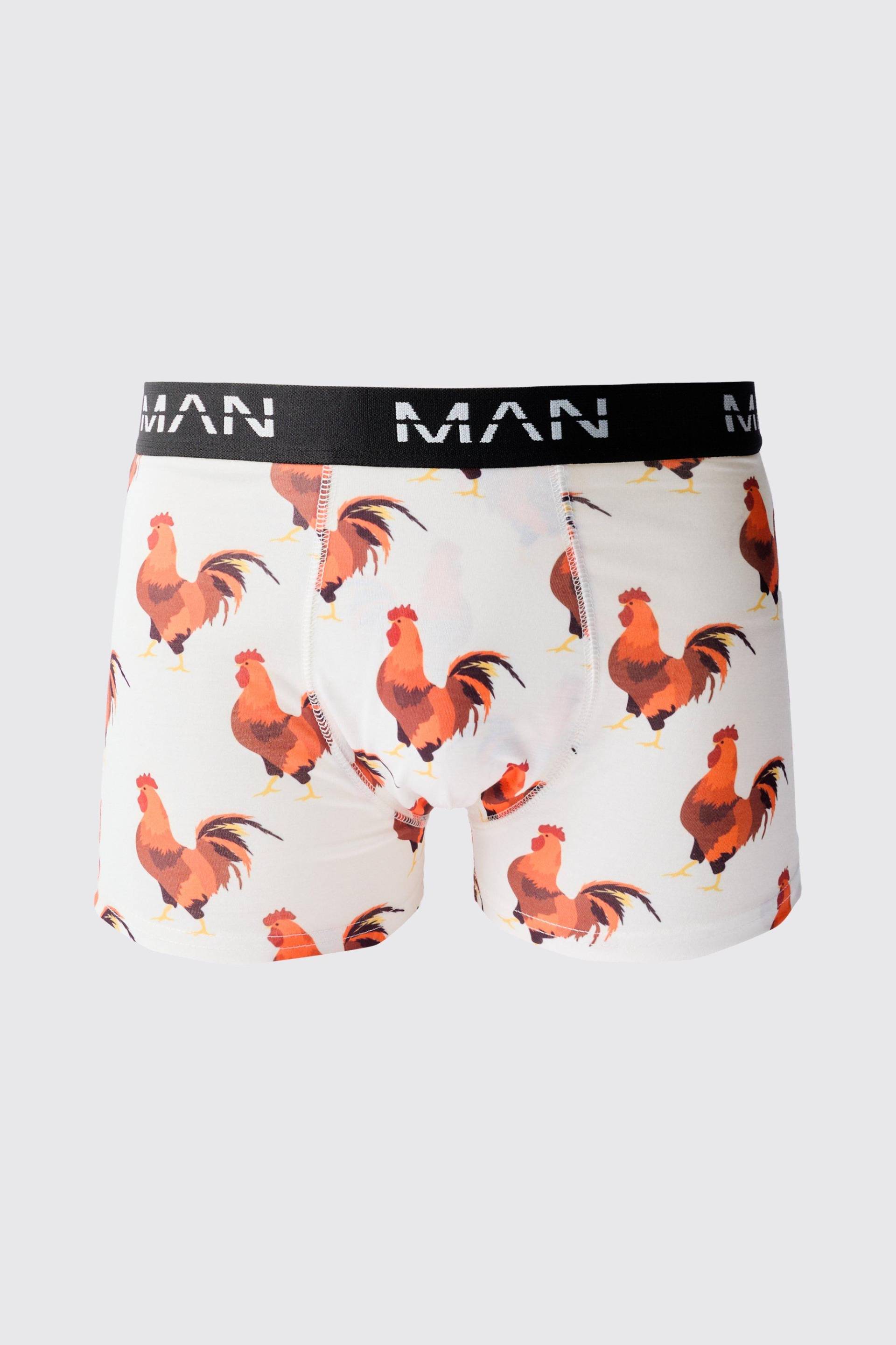 Mens Man Boxershorts mit Hahnentritt-Print - Mehrfarbig - M, Mehrfarbig von boohooman