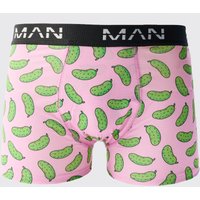 Mens Gherkins Print Boxers - Rosa - M, Rosa von boohooman