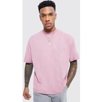 Mens Kastiges Oversize T-Shirt - Rosa - XS, Rosa von boohooman