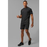 Man Active Performance T-Shirt & Shorts - Schwarz - XXL, Schwarz Man Active Performance T-Shirt & Shorts - Schwarz - XXL, Schwarz von boohooman