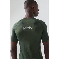 Mens Nahtloses Man Active T-Shirt - Khaki - L, Khaki von boohooman