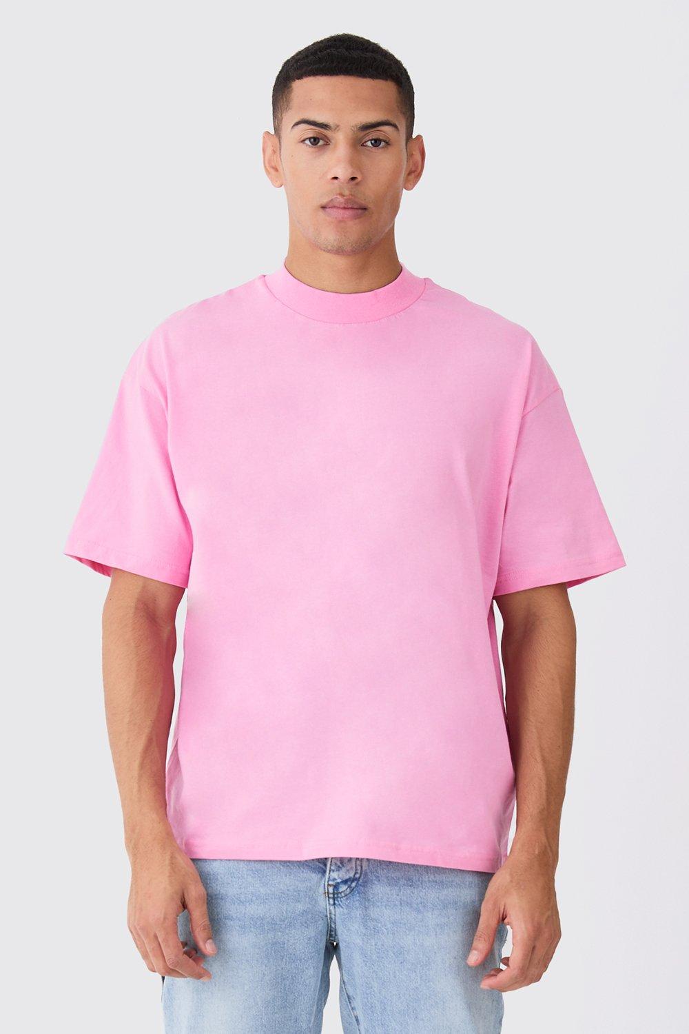 Mens Oversize T-Shirt - Rosa - L, Rosa von boohooman