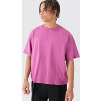 Mens Oversized Boxy T-shirt - Rosa - XL, Rosa von boohooman