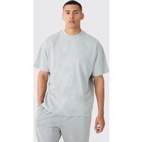 Mens Oversized Extended Neck Heavyweight T-shirt - Grau - M, Grau von boohooman