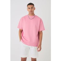 Mens Oversized Scuba T-shirt - Rosa - M, Rosa von boohooman