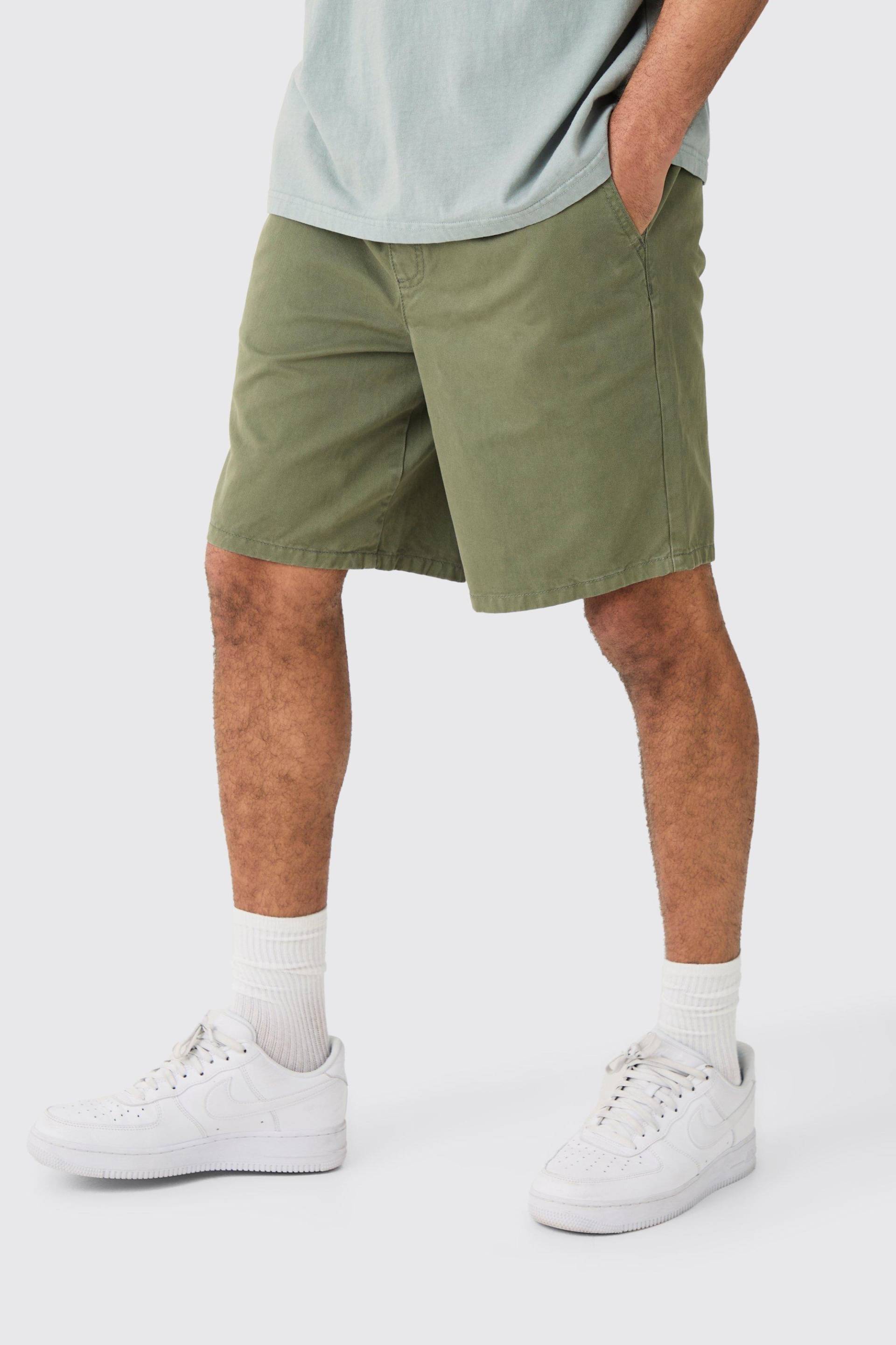 Mens Relaxed Fit Shorts - Khaki - S, Khaki von boohooman