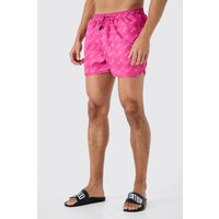 Mens Runner Man Swim Short - Rosa - S, Rosa von boohooman